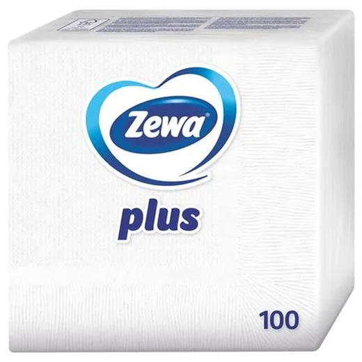 Servítky, 100-kusové, ZEWA, biela