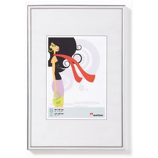 Obrazový rám, plast, 13x18 cm,  "New  Lifestyle", strieborný