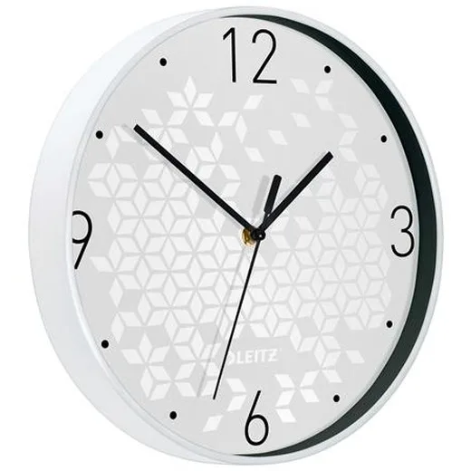 Nástenné hodiny, 29 cm, LEITZ "Wow", biela