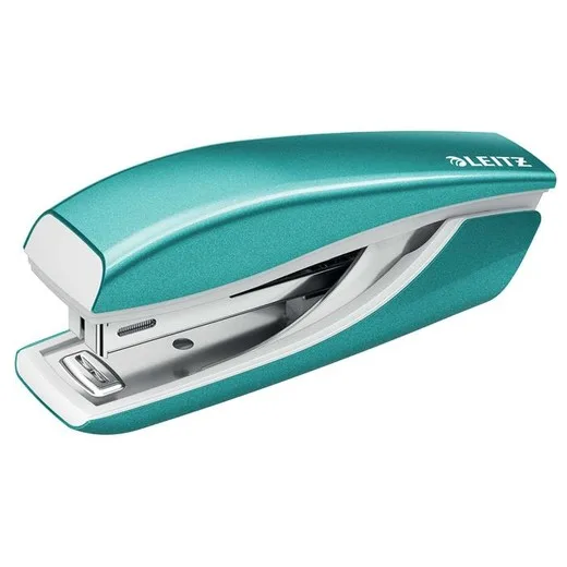 Zošívačka, mini,  No. 10, 10 listov, kovová, LEITZ "Nexxt Wow", ladovo modrá