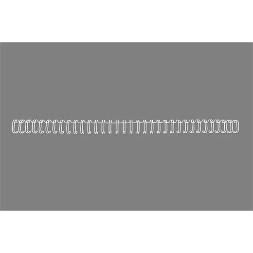 Hrebeň, kovový, 3:1, 12,5 mm, 115 listov, GBC "WireBind", strieborný