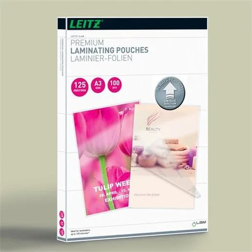 Laminovacia fólia, 125 mikr., A3, lesklá, UDT technológia, LEITZ "iLam"