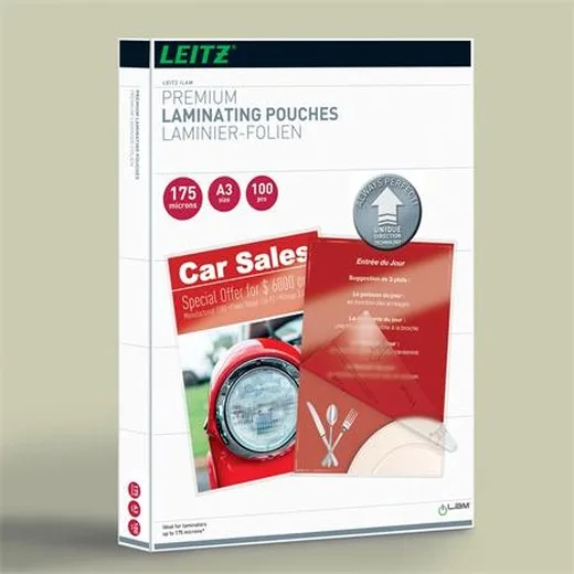 Laminovacia fólia, 175 mikr., A3, lesklá, UDT technológia, LEITZ "iLam"
