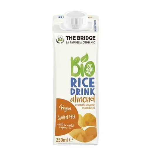 Ryžový nápoj, bio, 0,25 l, THE BRIDGE, mandľový