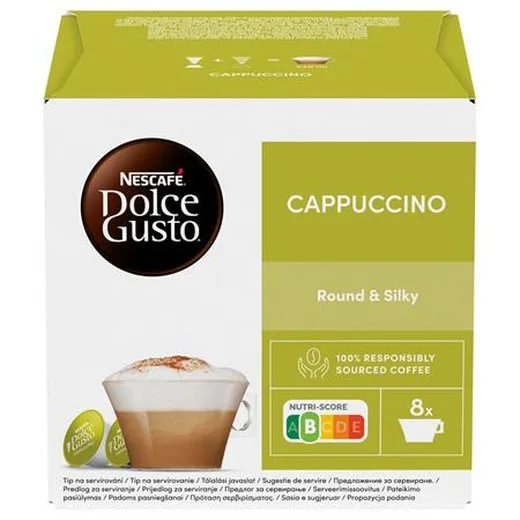 Kávové kapsule, 16 ks, NESCAFÉ DOLCE GUSTO "Cappuccino"