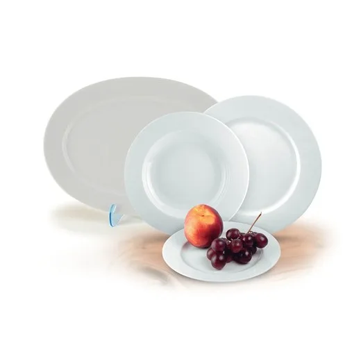 Hlboký tanier, porcelán, 22cm, 6 ks, ROTBERG, "Basic", biely