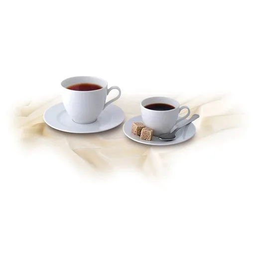 Kávová súprava, porcelán, 22 cl, 6 ks, ROTBERG "Basic", biela