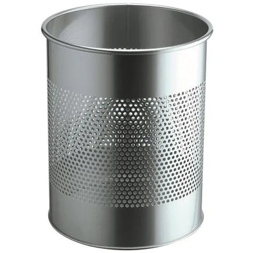 Odpadkový kôš, kovový, 15 l, DURABLE, strieborná