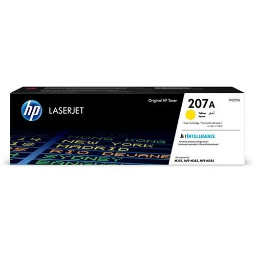 W2212A Laserový toner pre Color LaserJet Pro M182N, M183FW tlačiarne, HP 207A, žltá, 1,25k