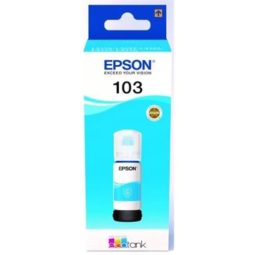 T00S24A náplň do tlačiarní EcoTank L3110, L3150, L1110, EPSON 103, modrá, 65 ml