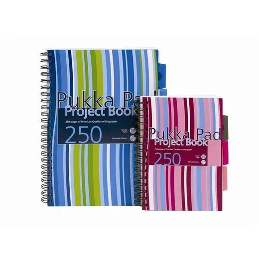 Špirálový zošit, A4, linajkový, 125 listov, PUKKA PAD "Project book"