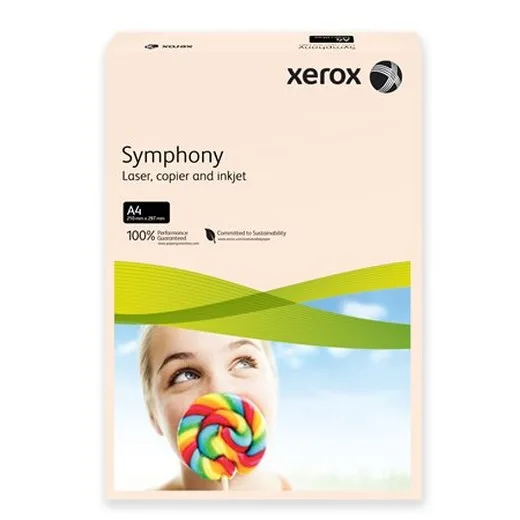 Kancelársky papier, farebný, A4, 80 g, XEROX "Symphony", lososový (pastelový)