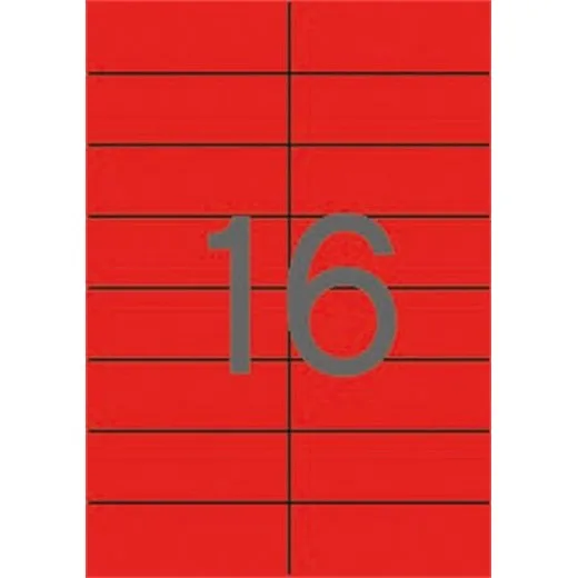 Etikety, 105x37 mm, farebné, APLI, červené, 320 etikiet/bal