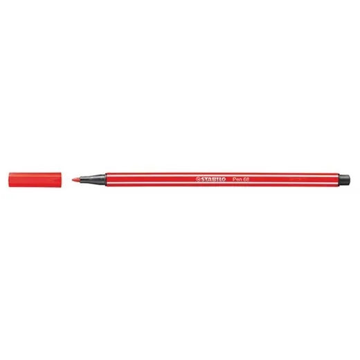 Popisovač, 1 mm, STABILO "Pen 68", červený