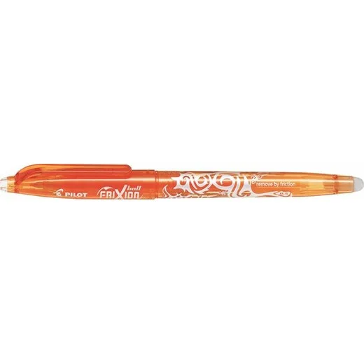 Roller, 0,25 mm, odstrániteľné písmo, PILOT "Frixion Ball", oranžová