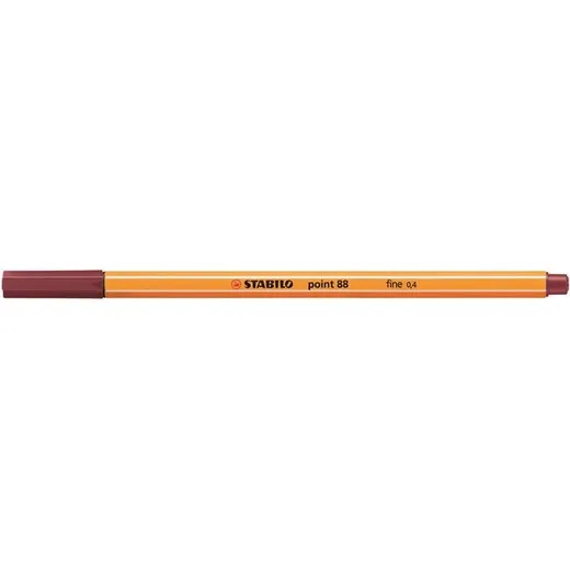 Liner, 0,4 mm, STABILO "Point 88", tmavočervený