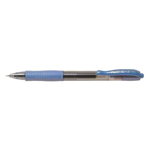 Gélové pero, 0,32 mm, stláčací mechanizmus, PILOT "G-2", nebeské modré
