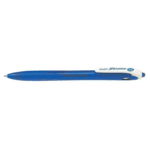 Guľôčkové pero, 0,18 mm, stláčací mechanizmus, PILOT "Rexgrip EF", modré
