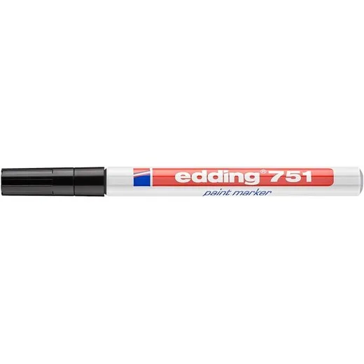 Lakový popisovač, 1-2 mm, EDDING "751", čierny