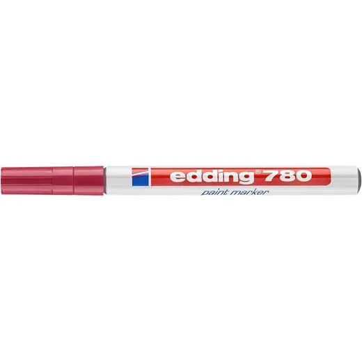 Lakový popisovač, 0,8 mm, EDDING "780", červený