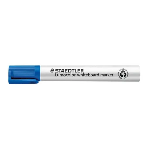 Popisovač na tabule a flipchartové tabule, zrezaný hrot, STAEDTLER "Lumocolor 351 B", modrý