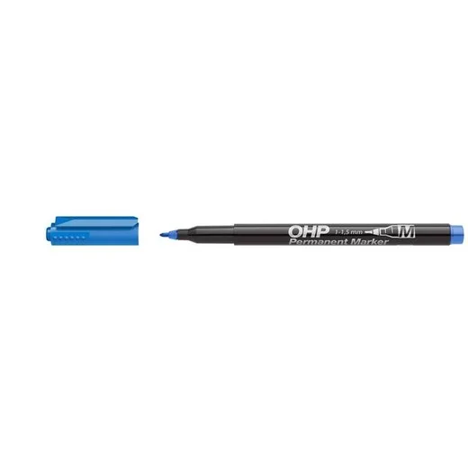 Permanentný popisovač, OHP, 1-1,5 mm, M, ICO, modrý