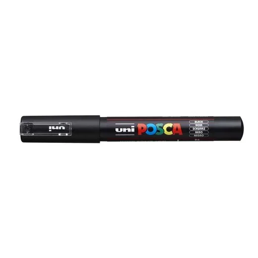 Dekoračný popisovač, 0,7-1,0 mm, UNI "Posca PC-1M", čierny