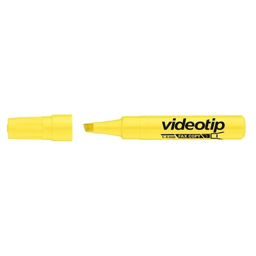 Zvýrazňovač, 1-4 mm, ICO "Videotip", žltý