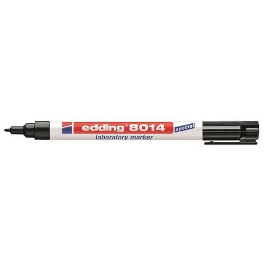Laboratórny popisovač, 1 mm, kužeľový, EDDING “8014“, čierna