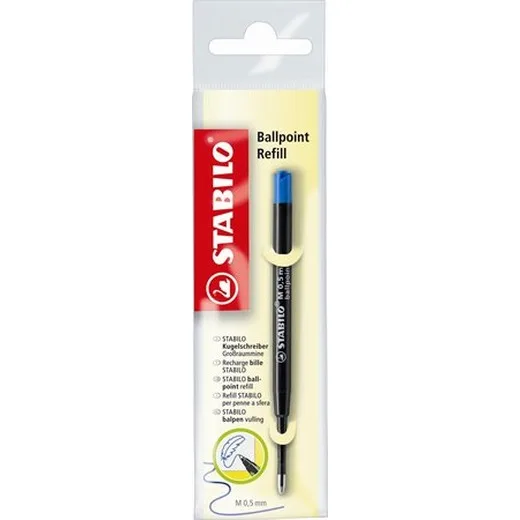 Náplň do guľôčkových pier,  0,5 mm, STABILO, "Smartball" a "Easyball", modrá