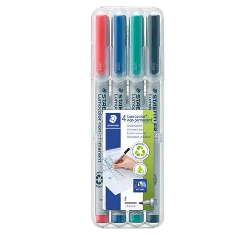 Nepermanentný popisovač, sada, OHP, 0,6 mm, STAEDTLER "Lumocolor® 316 F", 4 rôzne farby