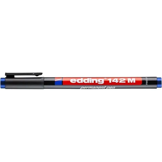 Permanentný popisovač, OHP, 1 mm, EDDING "142 M", modrý