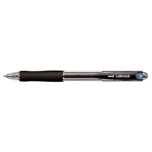 Guľôčkové pero, 0,3 mm, stláčací mechanizmus, UNI "SN-100 Laknock", čierna