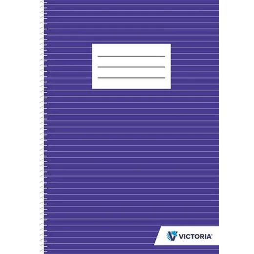 Špirálový zošit, A4, 70 listov, linajkový, VICTORIA PAPER