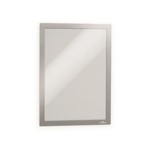 Informačný panel, A4, samolepiaci DURABLE "DURAFRAME®", strieborná