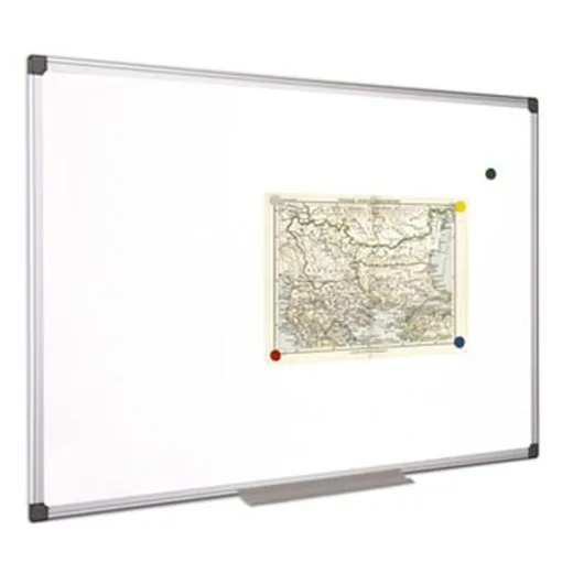 Biela tabuľa, magnetická, 100x100 cm, hliníkový rám, VICTORIA VISUAL