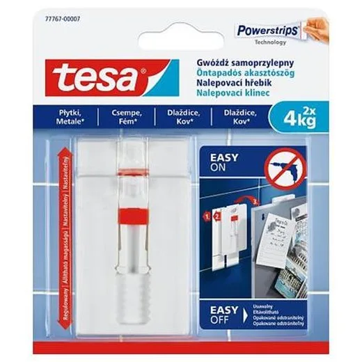 Nastaviteľný nalepovací klinec na dlaždice a kov, TESA "Powerstrips®"