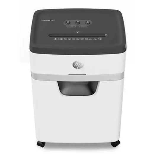 Skartovací stroj, konfety, 18 listov, HP "Oneshred 18CC", svetlosivý