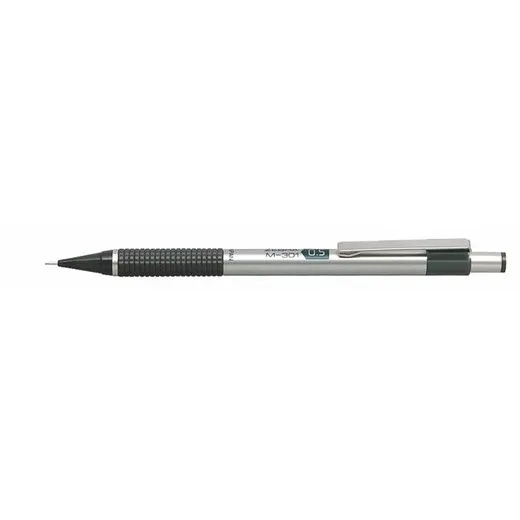 Mikroceruzka, 0,5 mm, nerezová oceľ, čierne telo, ZEBRA "M-301"