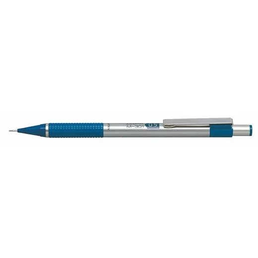 Mikroceruzka, 0,5 mm, nerezová oceľ, modré telo, ZEBRA "M-301"