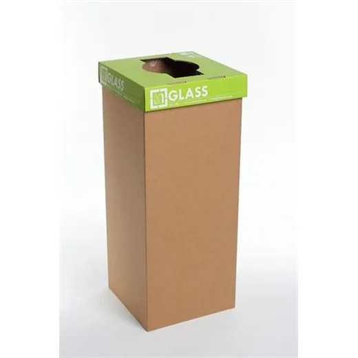Odpadkový kôš na triedený odpad, recyklovaný, anglický popis, 50 l, RECOBIN "Office", zelená