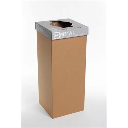 Odpadkový kôš na triedený odpad, recyklovaný, anglický popis, 50 l, RECOBIN "Office", sivá