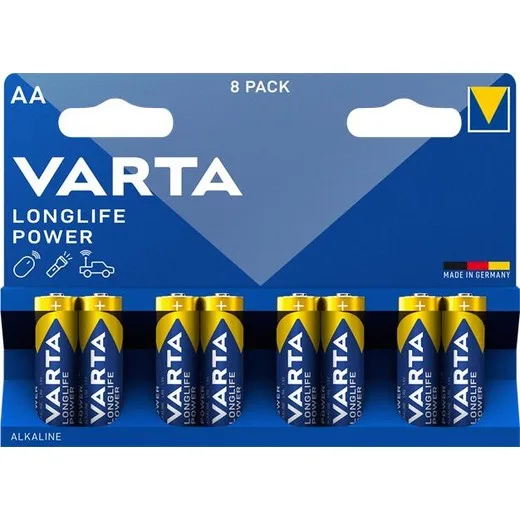Batéria, AA tužková, 8 ks, VARTA "Longlife Power"