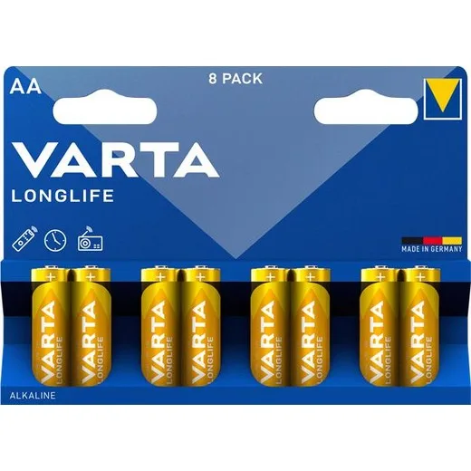 Batéria, AA tužková, 8 ks, VARTA "Longlife"