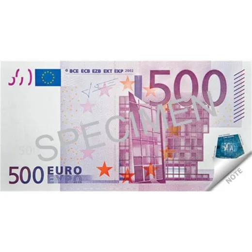 Poznámkový blok, 70 listov, 120x61,5 mm, PANTA PLAST "500 Euro"