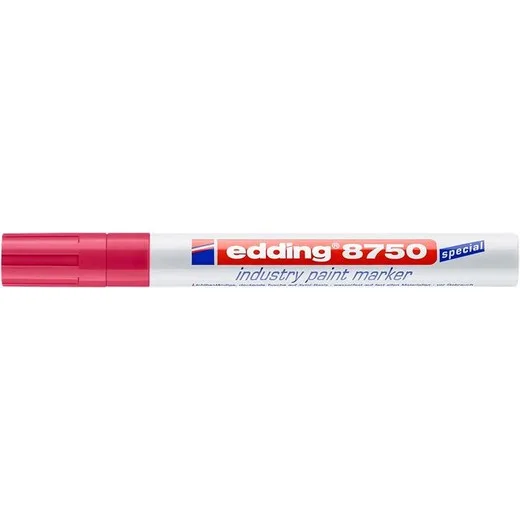 Lakový popisovač, 2-4 mm, EDDING, "8750", červená