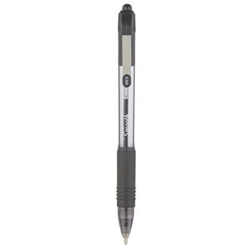 Guľôčkové pero, 0,27 mm, stláčací mechanizmus, ZEBRA "Z-Grip Smooth", čierne