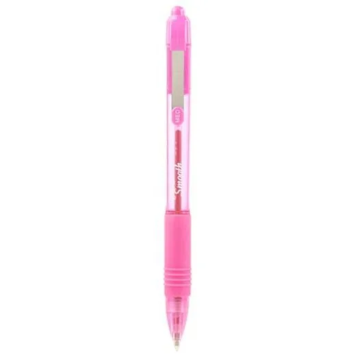 Guľôčkové pero, 0,27 mm, stláčací mechanizmus, ZEBRA "Z-Grip Smooth", ružové