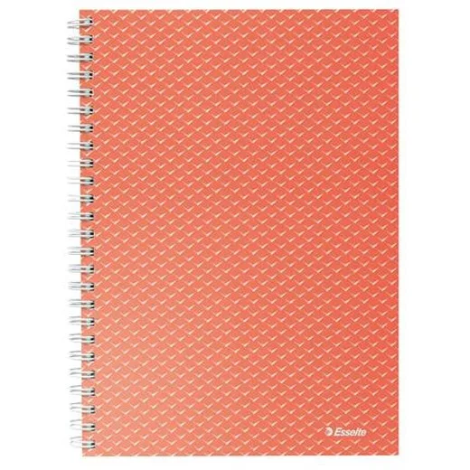 Špirálový zošit, A5, linajkový, 80 listov, ESSELTE  "Colour`Breeze", koralový
