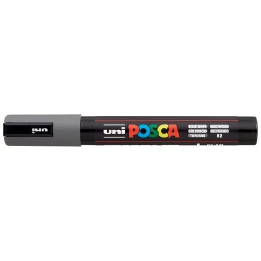 Dekoračný popisovač, 1,8-2,5 mm, UNI "Posca PC-5M", tmavosivý (82)